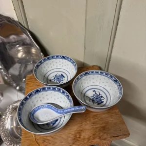 Blått kinesiskt porslin, 4 delar