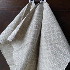 Paret vävda kökshanddukar i beige